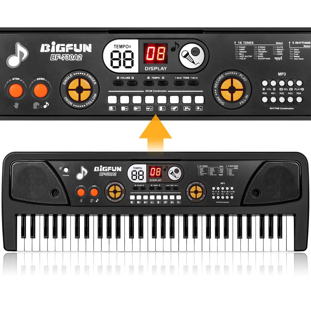 M SANMERSEN keyboard with LED display aids tempo and mode selection