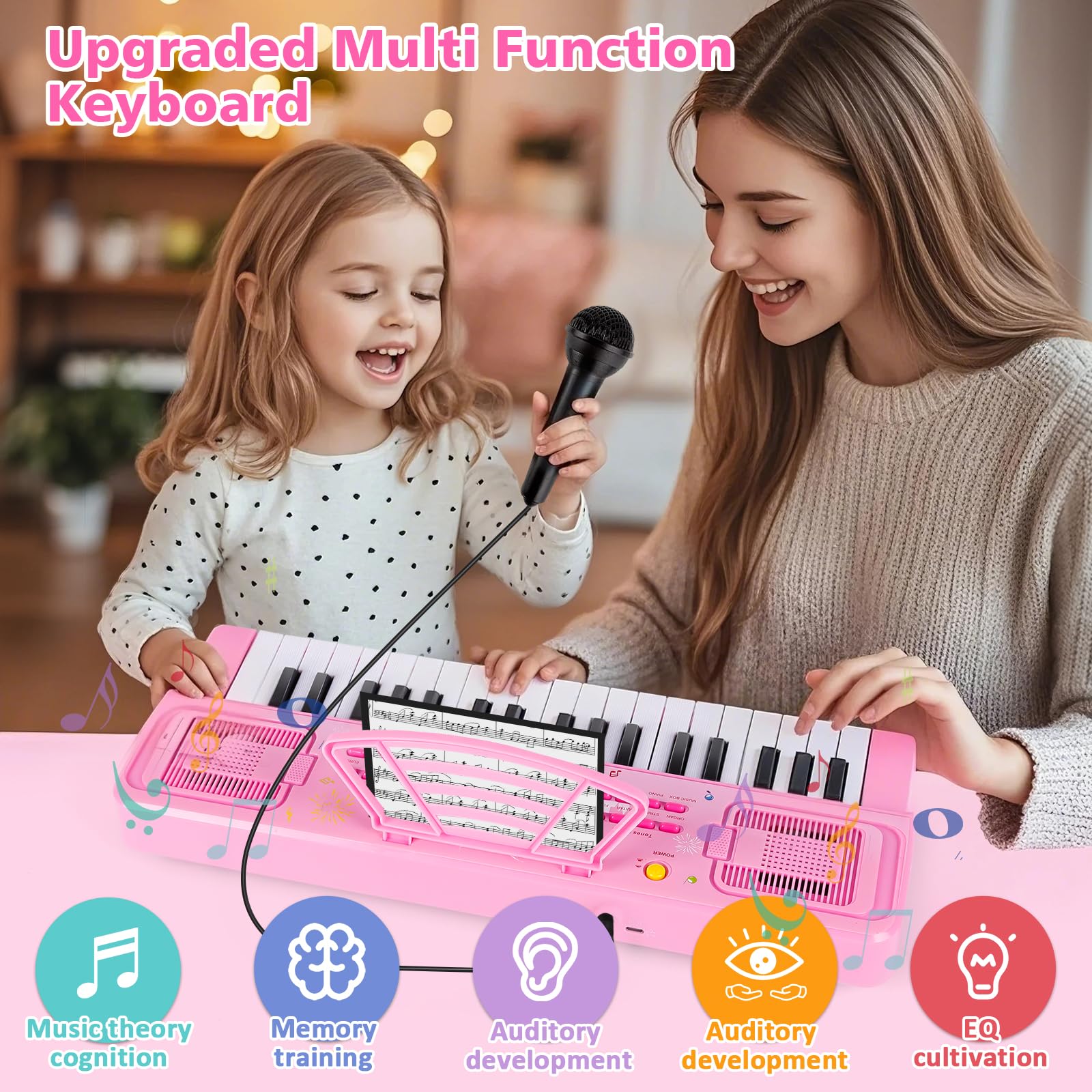M SANMERSEN compact pink keyboard fits small hands