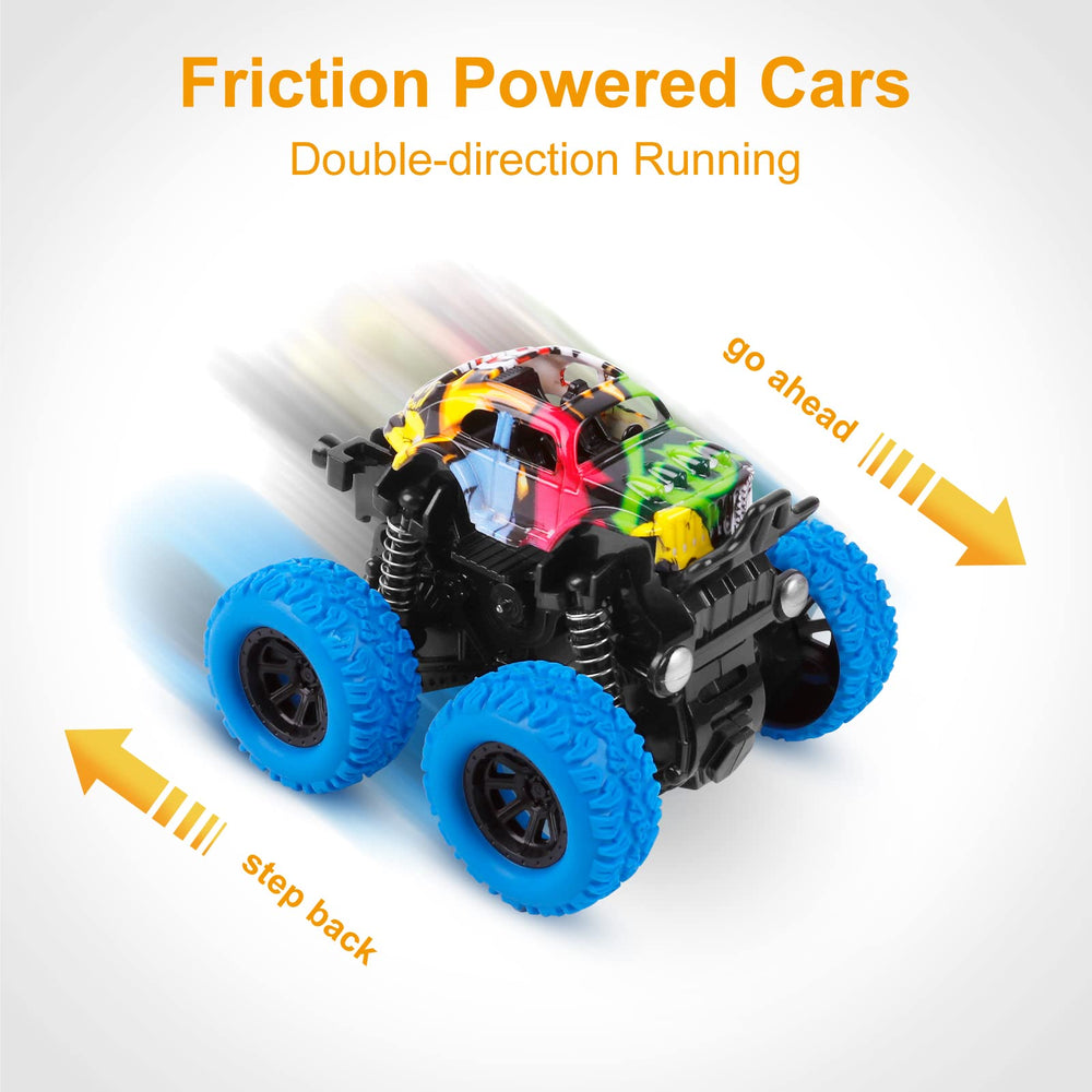 M SANMERSEN Monster Truck Toy yellow grippy wheels for all surfaces.