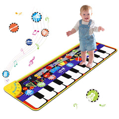 M SANMERSEN musical piano mat for toddlers with dance and play, vibrant colors