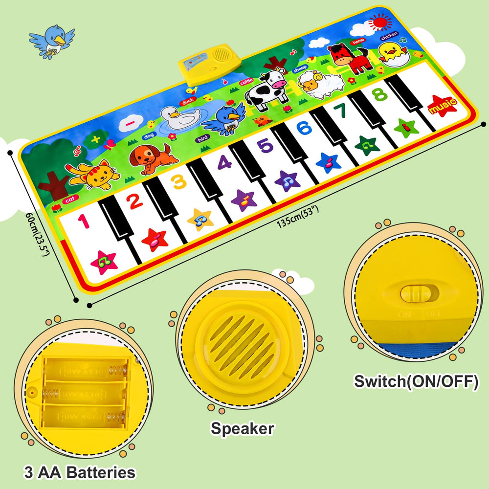 M SANMERSEN Piano Mat with volume control and mode options for versatile play