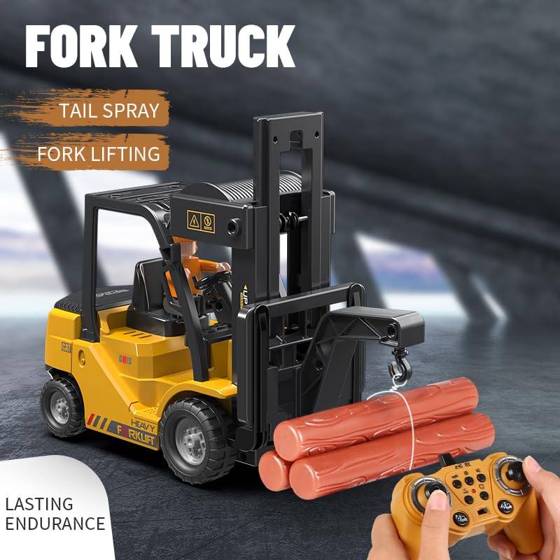 Mscredse 1:24 scale RC forklift detailed design emphasizes durable ABS body and motor drive