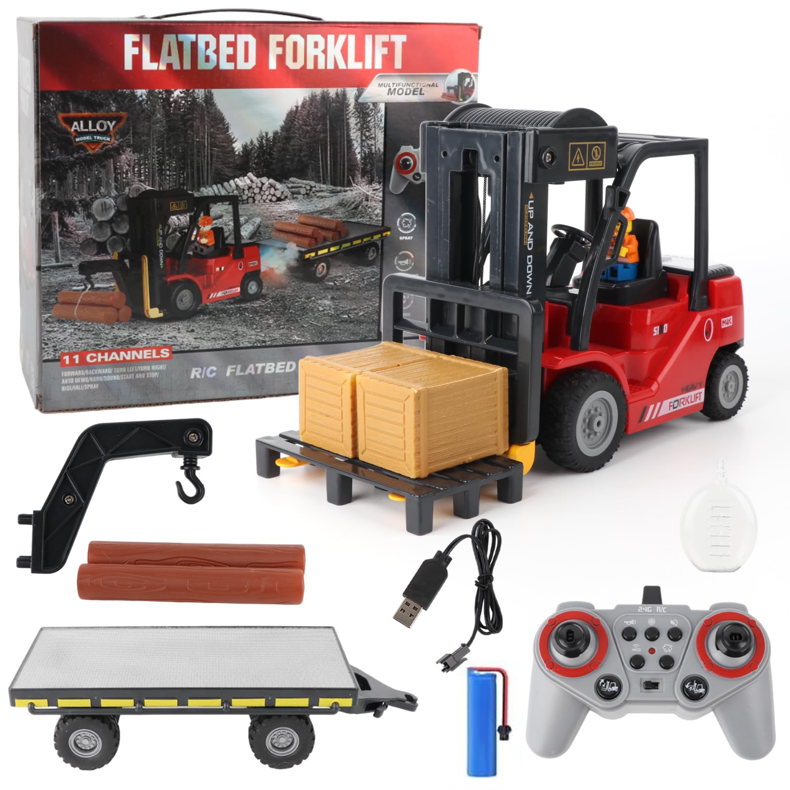 Mscredse 1:24-scale forklift inspires imaginative play and role-play scenes