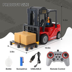 Mscredse 1:24-scale RC forklift with trailer attached enabling versatile loading scenarios