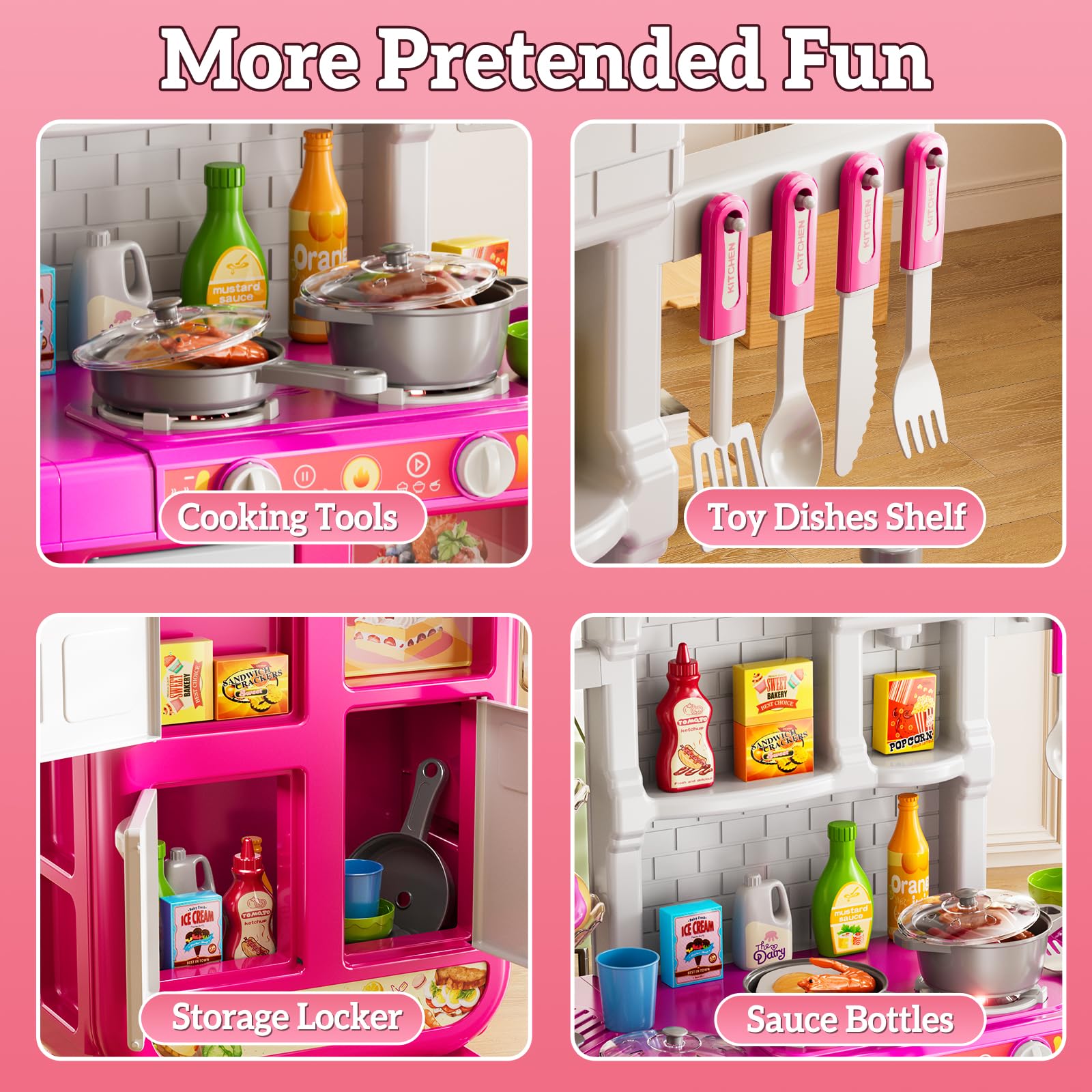 MSKOLER cooker and dessert plates support creative meal play and organization