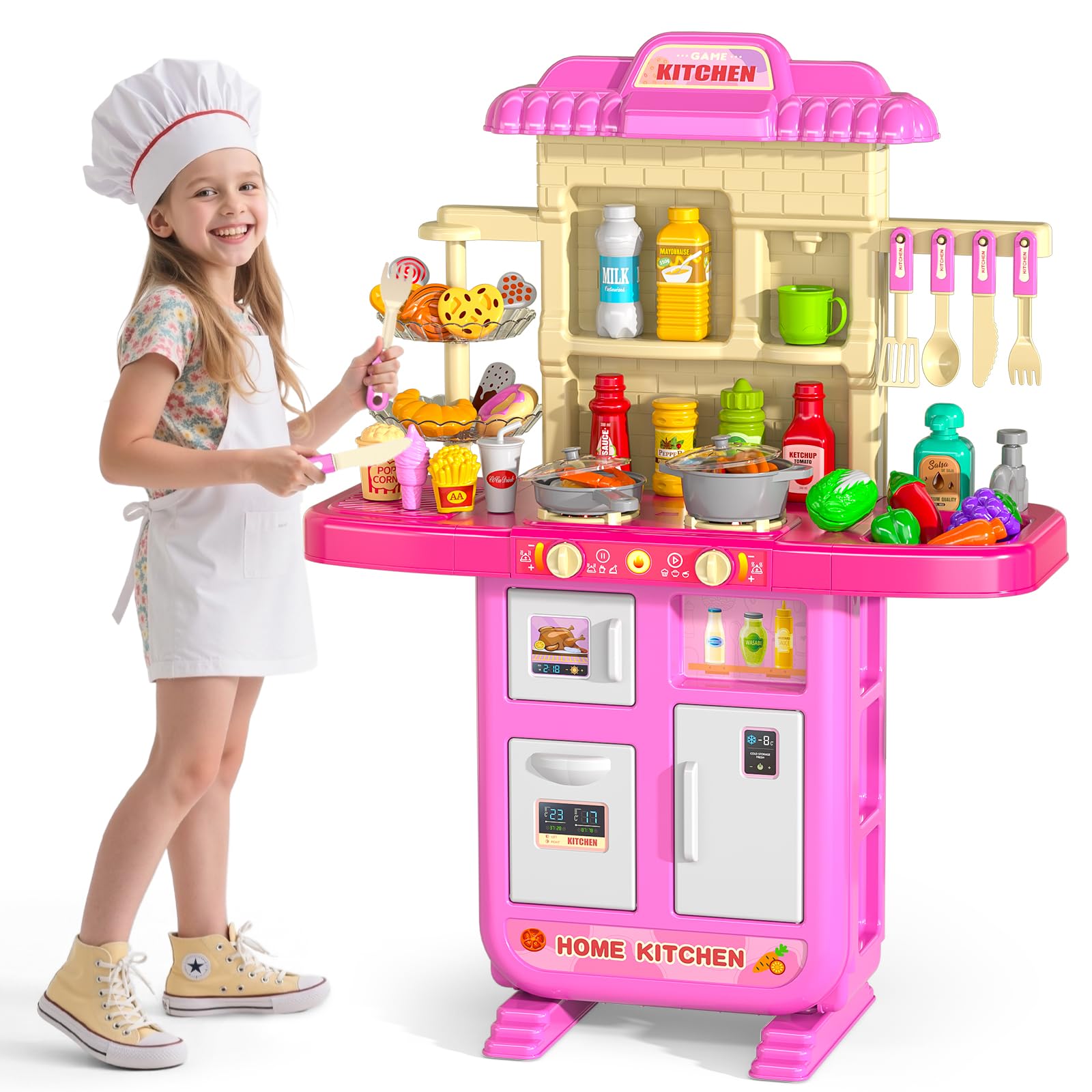 MSKOLER cutlery shelf encourages neat organization and pretend serving.