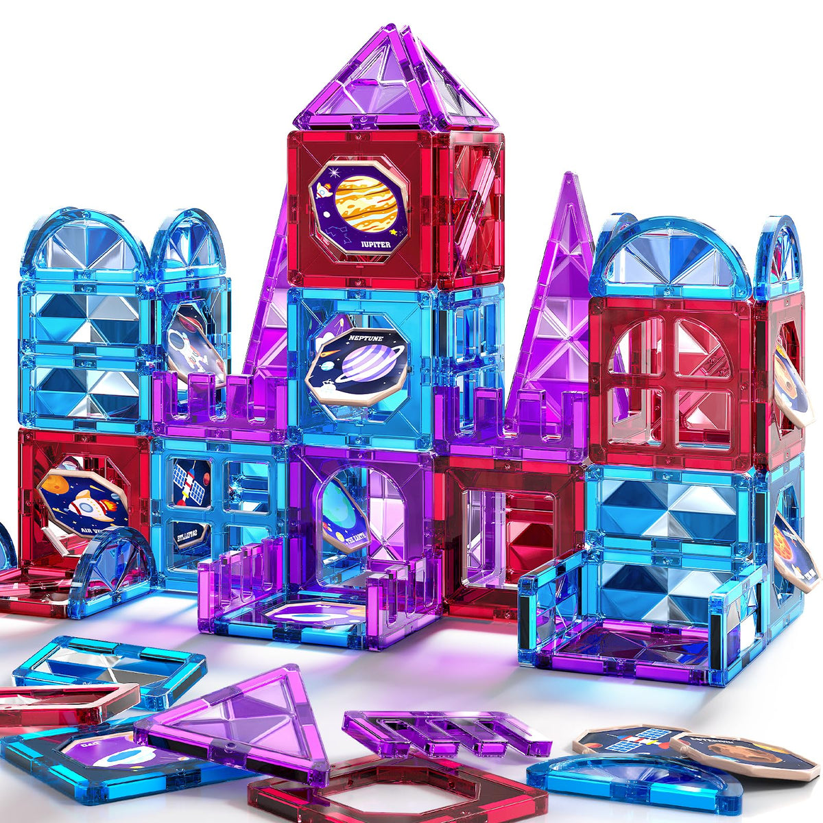 MSKOLER magnetism blocks tiles set on a colorful table sparks creative play.