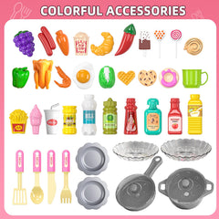 MSKOLER pink kitchen for girls inspires imaginative play and self-expression.