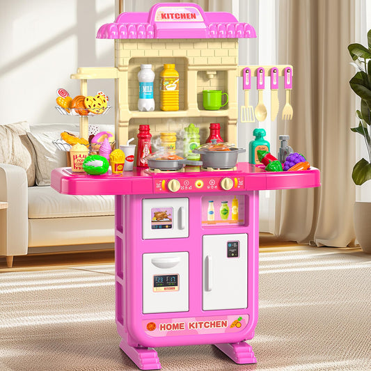 MSKOLER play kitchen set invites imaginative pretend play and social interaction.