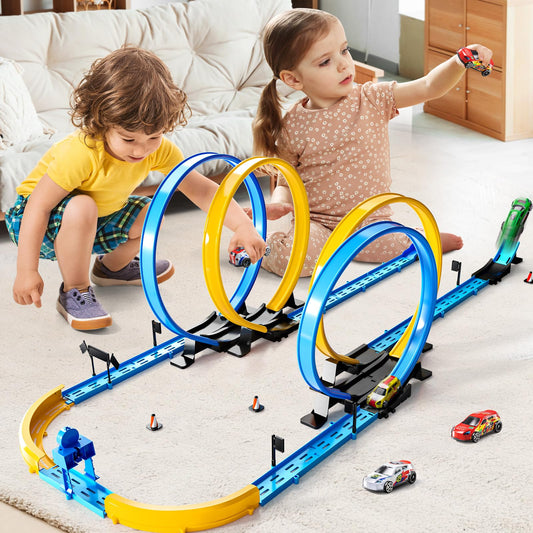 MSKOLER race track collection with 48 accessories enables quick setup