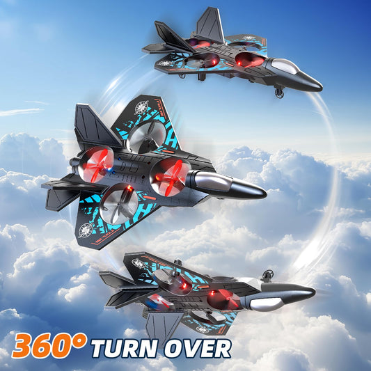 MSKOLER RC plane with colorful LED lights for vibrant night flights.