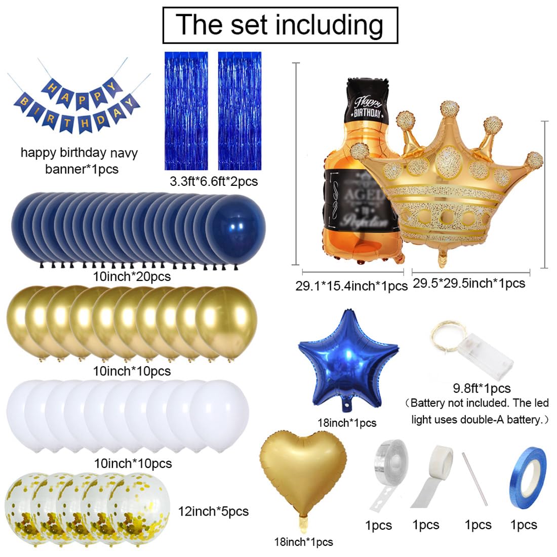 MSMANCY gold crown balloon accents royal ambiance for parties.