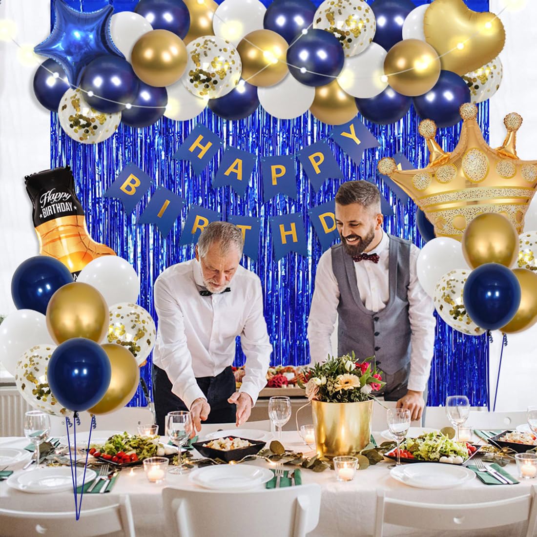 MSMANCY navy star balloon adds a celestial touch to decor.