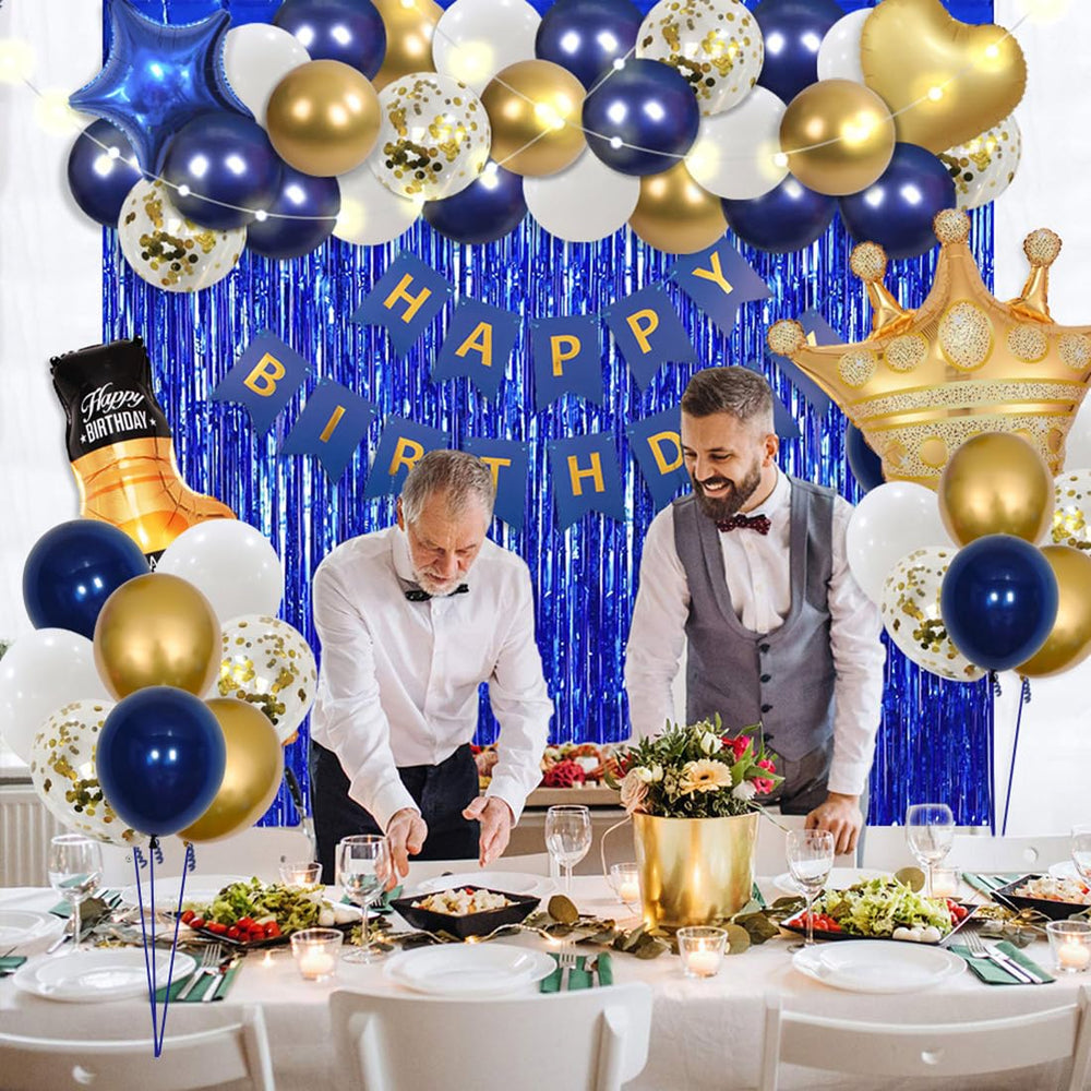 MSMANCY navy star balloon adds a celestial touch to decor.