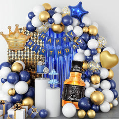MSMANCY whiskey bottle balloon adds a playful centerpiece option.
