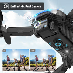 MSMV Drones 4K camera in foldable design for smooth outdoor aerials.