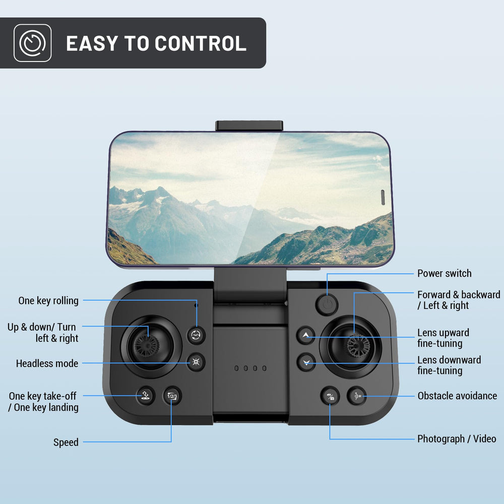MSMV Drones headless mode helps new pilots fly confidently and safely.