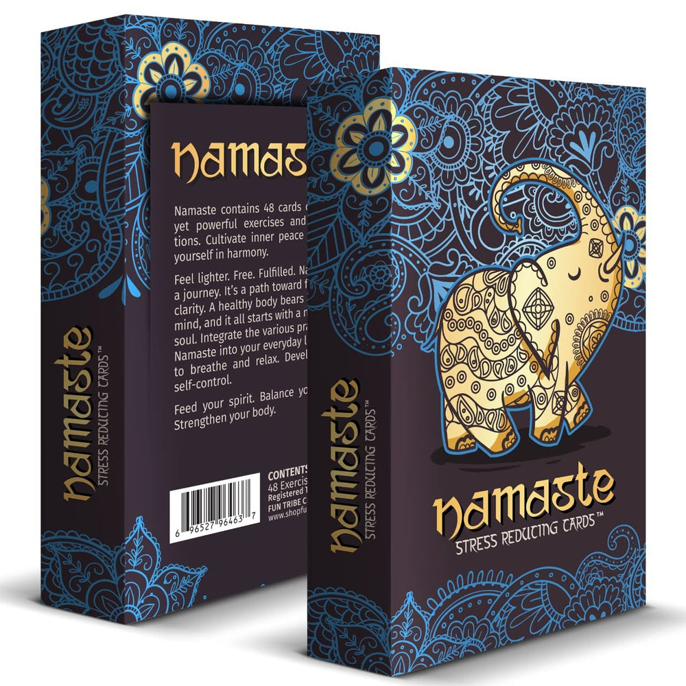 MSS Inc Namaste Mindfulness Cards cover with calming artwork for quick stress relief.
