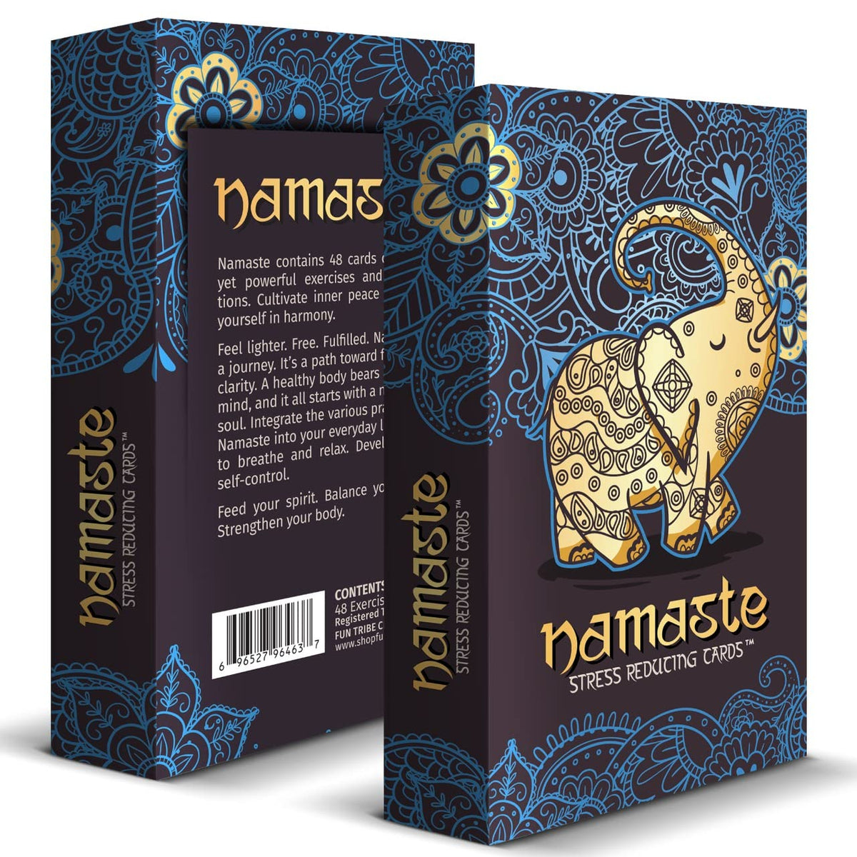 MSS Inc Namaste Mindfulness Cards cover with calming artwork for quick stress relief.