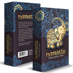 MSS Inc Namaste Mindfulness Cards cover with calming artwork for quick stress relief.