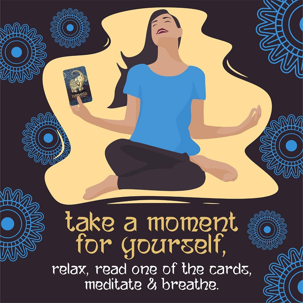 Gift-ready MSS Inc Namaste Mindfulness Cards in elegant packaging.