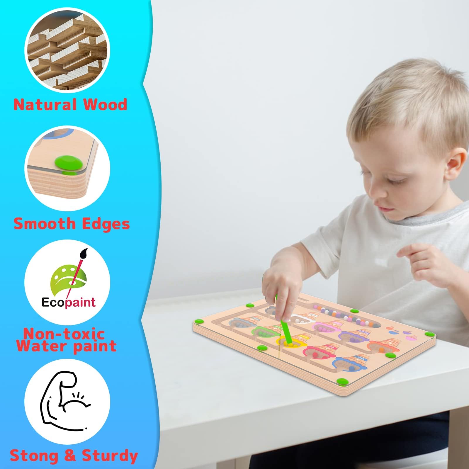 MTYOKILN wooden basswood construction for a sturdy, safe puzzle