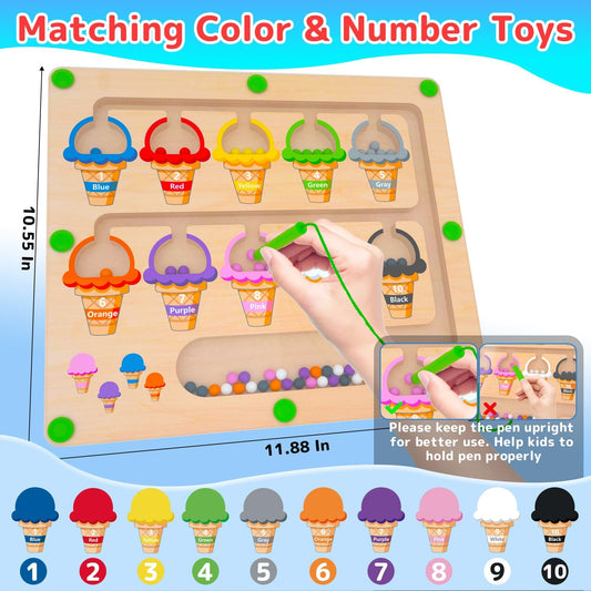 MTYOKILN color-matching beads demonstrating color recognition and fine motor play