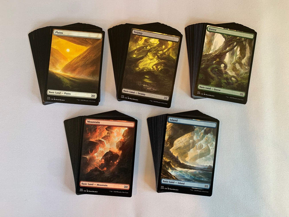 MTG Decks & More 100 full-art basic lands support casual play and collection