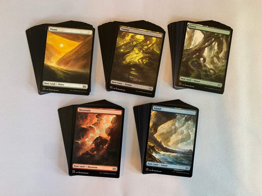 MTG Decks & More 100 full-art basic lands support casual play and collection