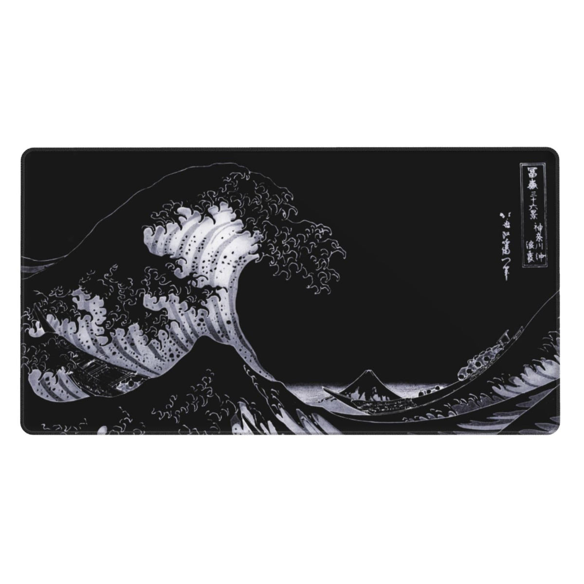 MTG Playmat Dark Great Wave with hand-painted art and stitched edges for lasting gameplay.