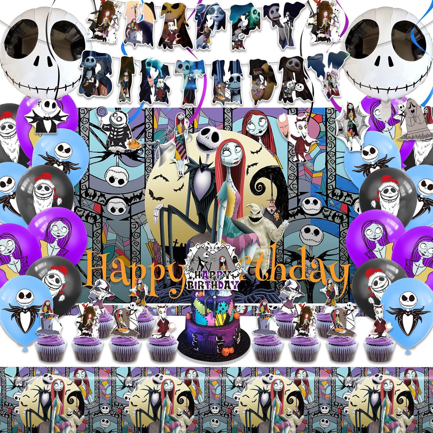 Mtgluk birthday banner featuring wizard-pirate design for an easy party centerpiece