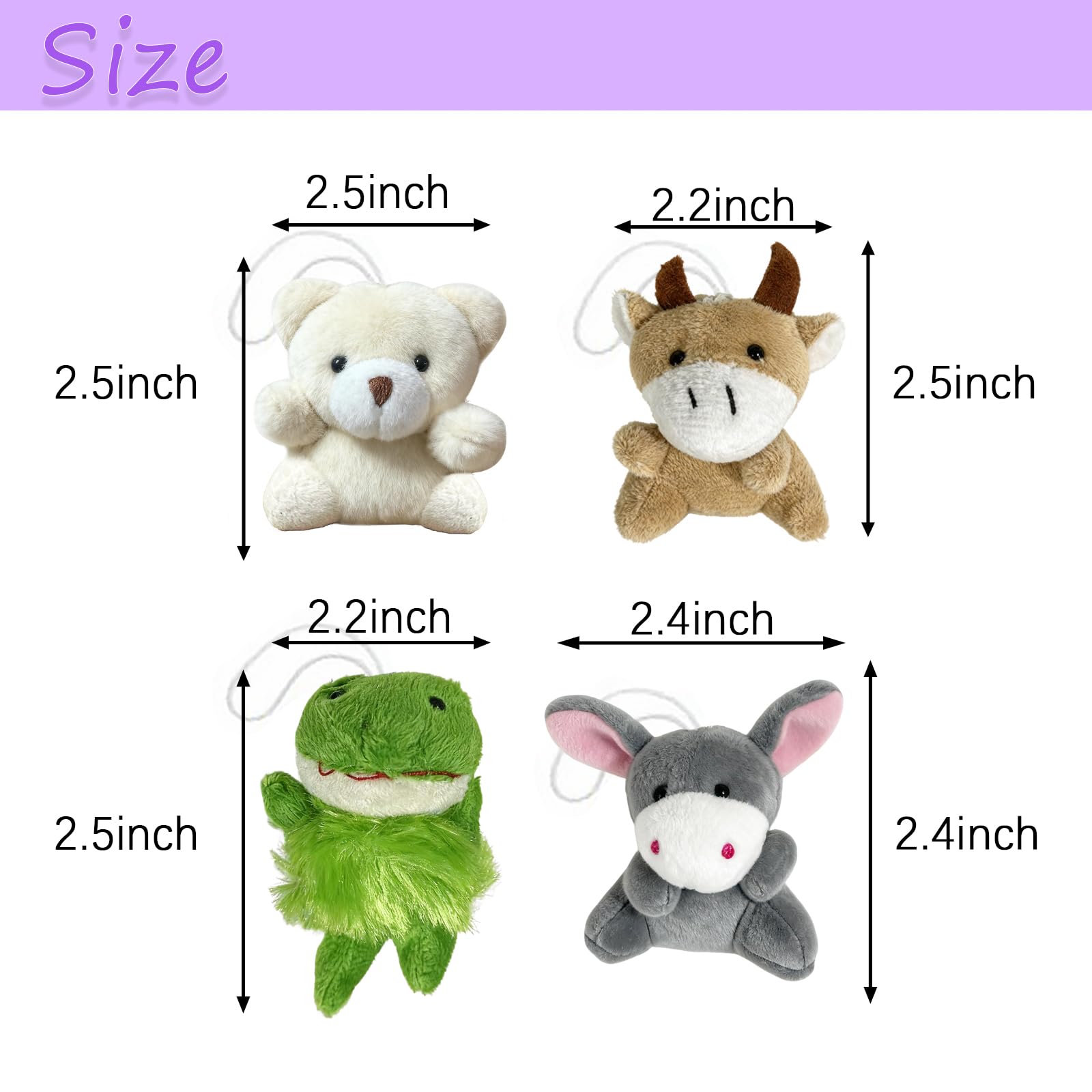 MTNSPTCR Blind Bag Mini Plush Animal compact size fits small hands