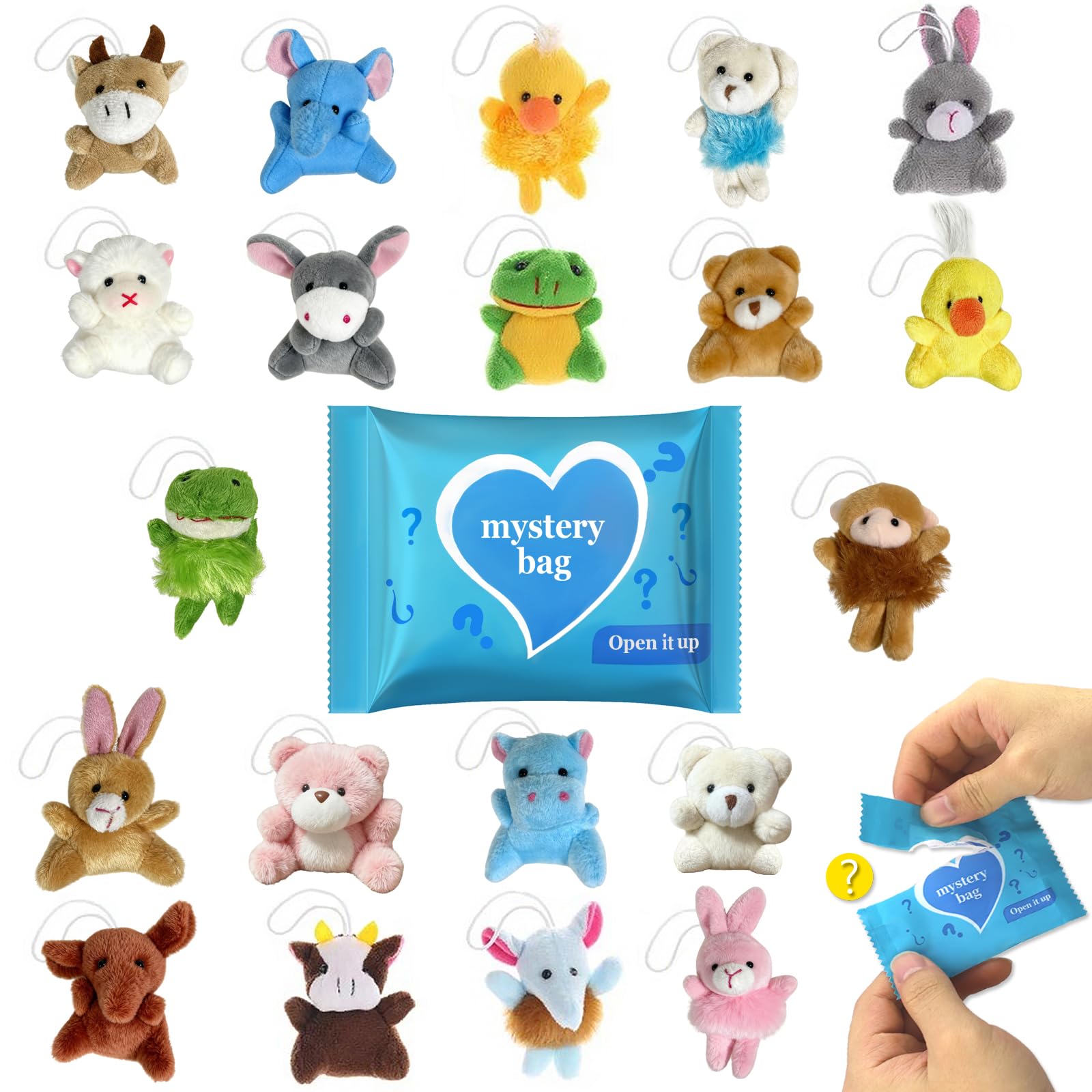 MTNSPTCR Blind Bag Mini Plush Animal front view, ideal for classroom rewards