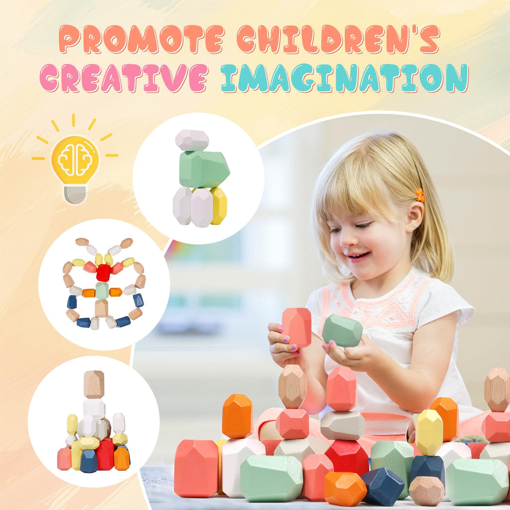 MTTIERY wooden blocks enable home or outdoor sensory play and concentration.