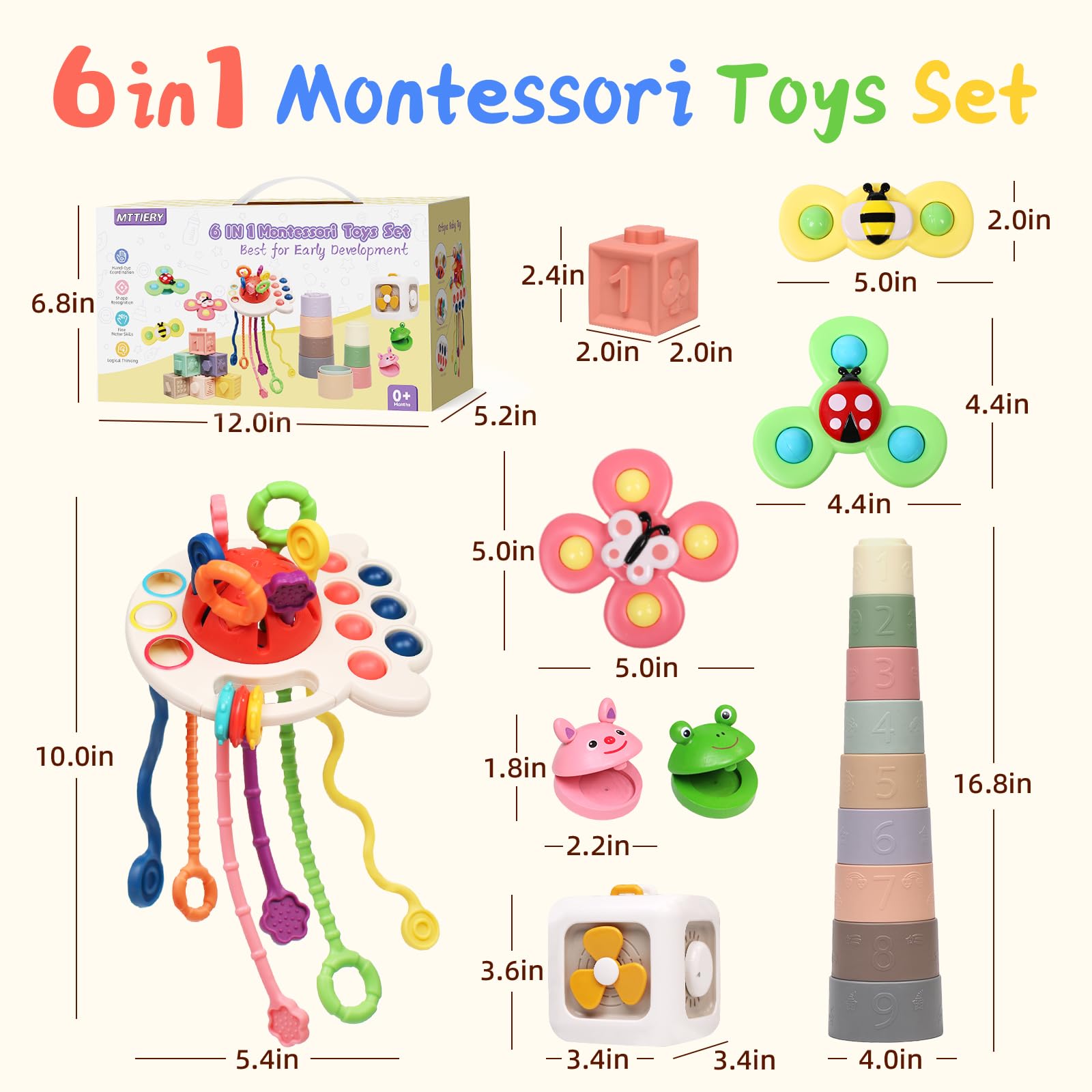 MTTIERY infant toy gift set showcases safe materials for early development.