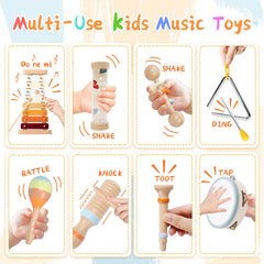 MTTIERY wooden sounder offers tactile play and crisp tones for sensory development.