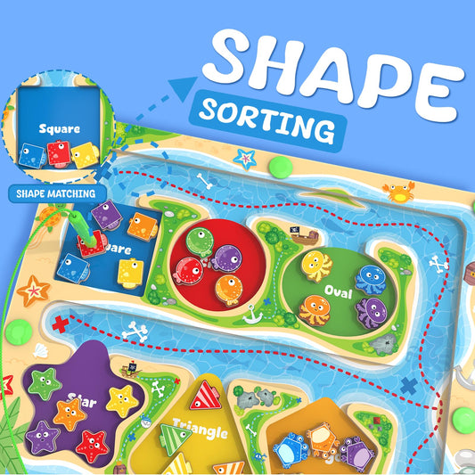 MTYOKILN 36 magnetic blocks in colors and shapes support sorting and fine motor practice.