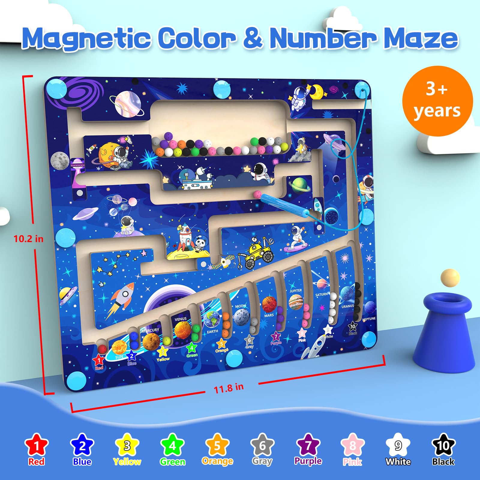 MTYOKILN color sorting and counting tracks promote early numeracy and color recognition.