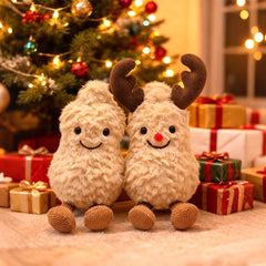 MUALML peanut plush with keychain for on-the-go fashion and easy access.
