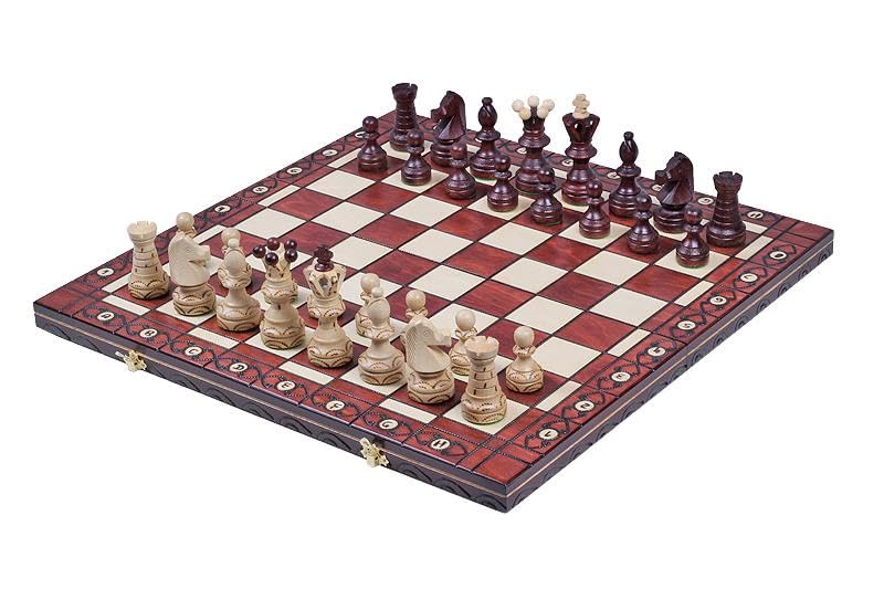 Muba hornbeam and sycamore chess pieces with felt bottoms for smooth moves