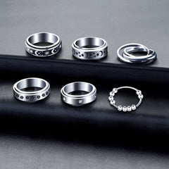 MUCAL fidget ring flower stress adds soft decorative touch