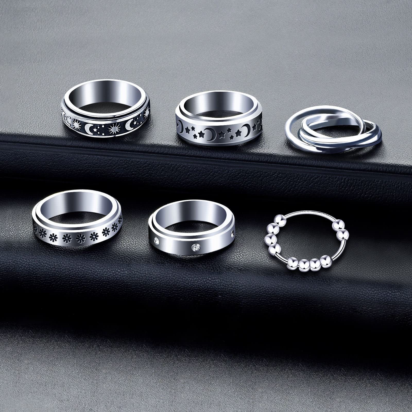 MUCAL flower stress ring features delicate design for discreet anxiety relief.
