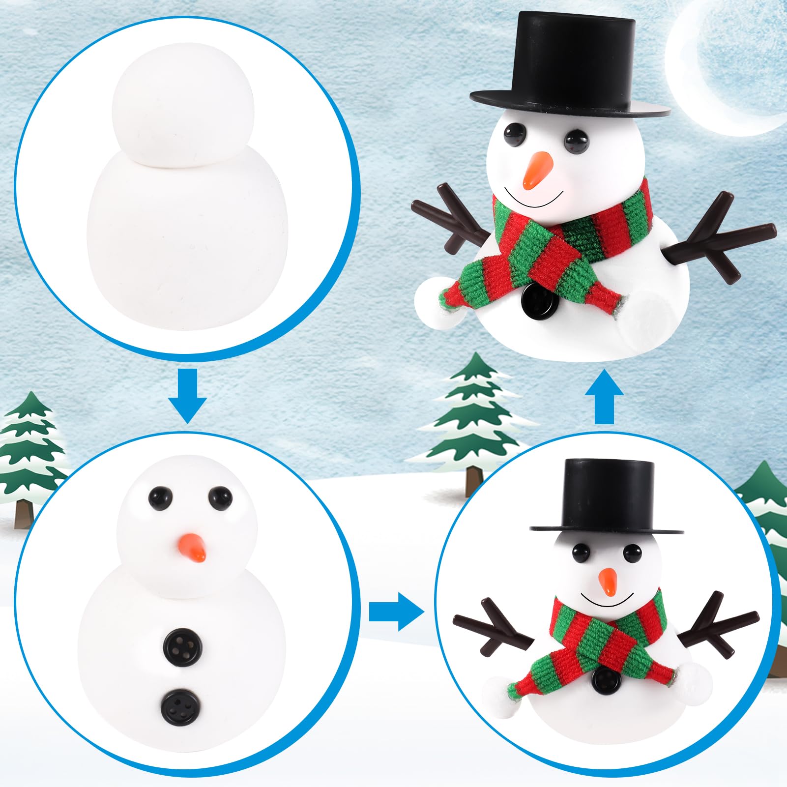 MUDEREK Snowman display ideas to showcase art