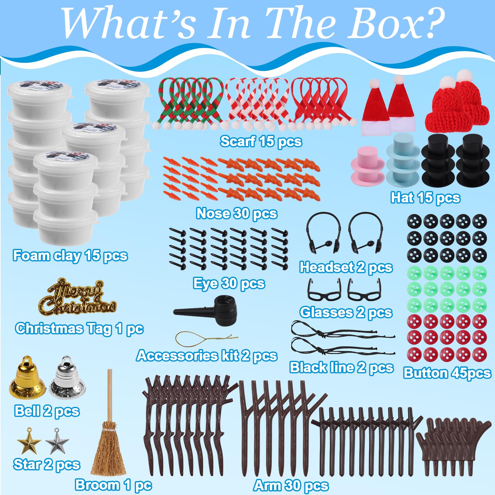 MUDEREK Snowman hats and accessories for playful DIY