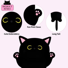 MUFEIRUO long cat plush 31in multi-use decor and cuddle buddy.
