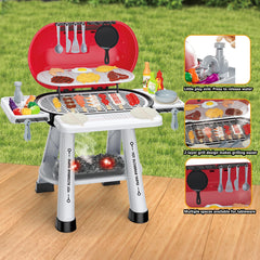 MUGEYMYD 74-piece barbecue collection fuels creative pretend feasts.