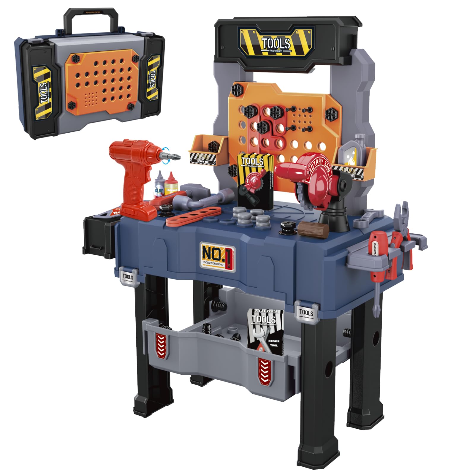 MUGEYMYD Kids Tool Bench Electric Drill for imaginative construction play and hand-eye coordination