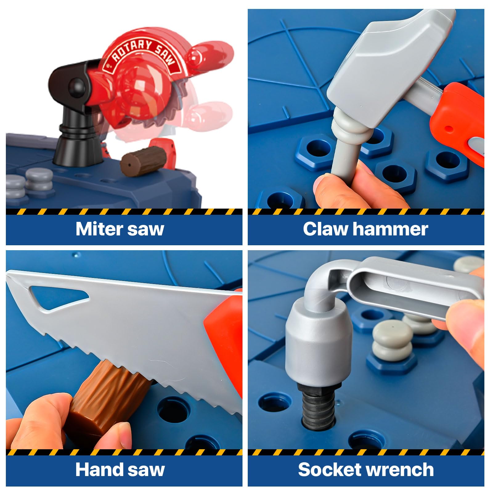 MUGEYMYD Kids Tool Bench Pliers and Hand Saw for motor-skill development