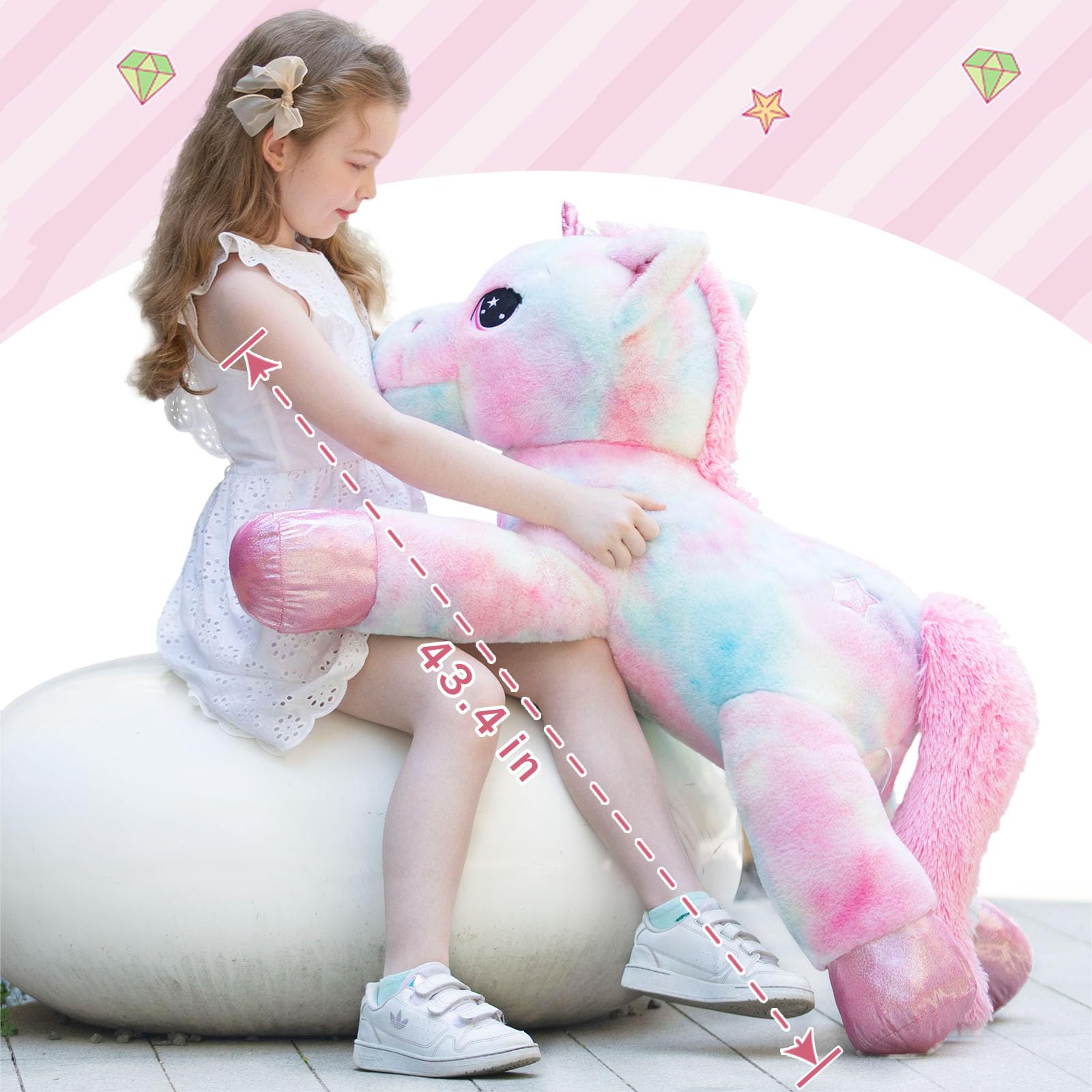 Muiteiur colorful fur unicorn plush sparks imagination and joy.