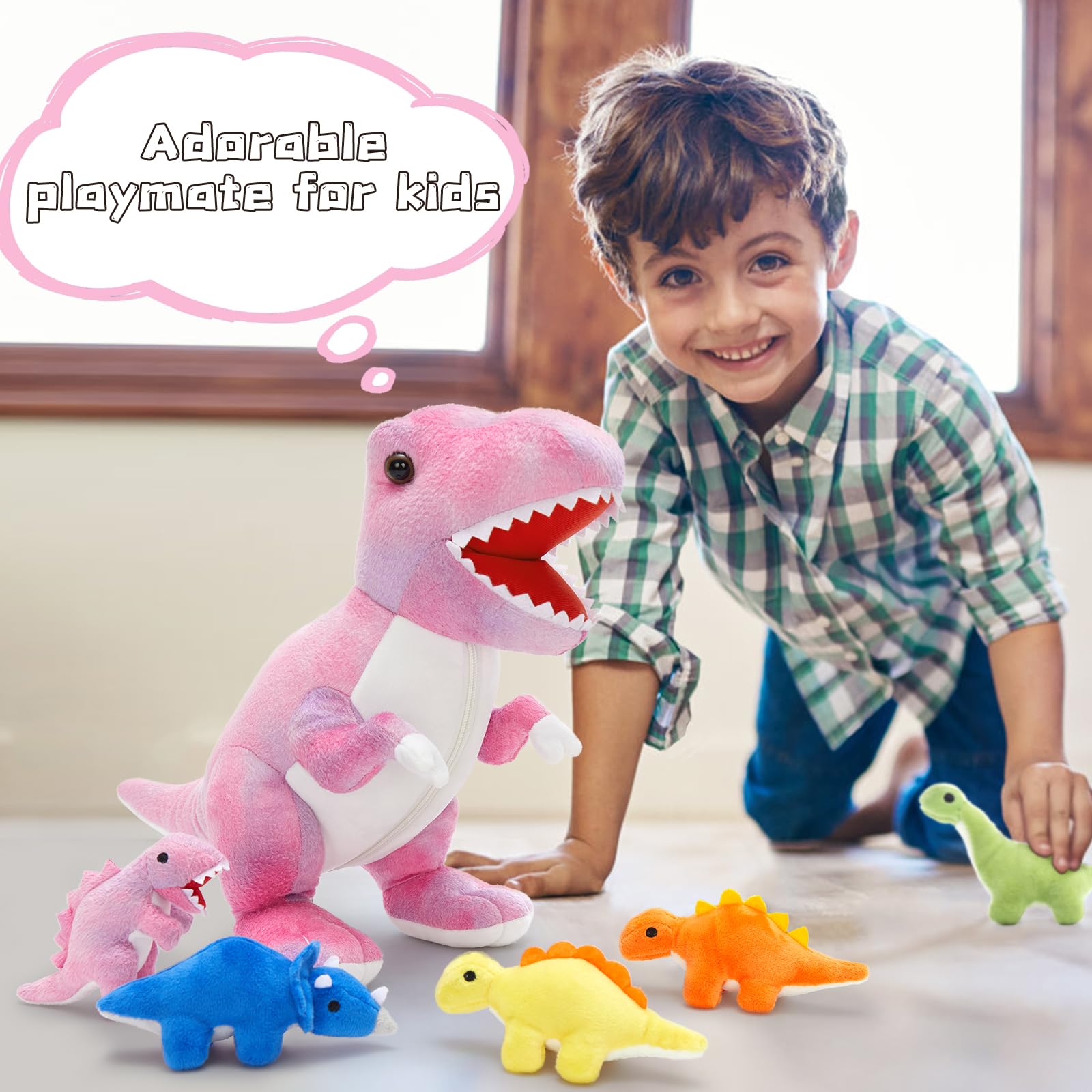 Muiteiur six-dino set supports learning species names through play.